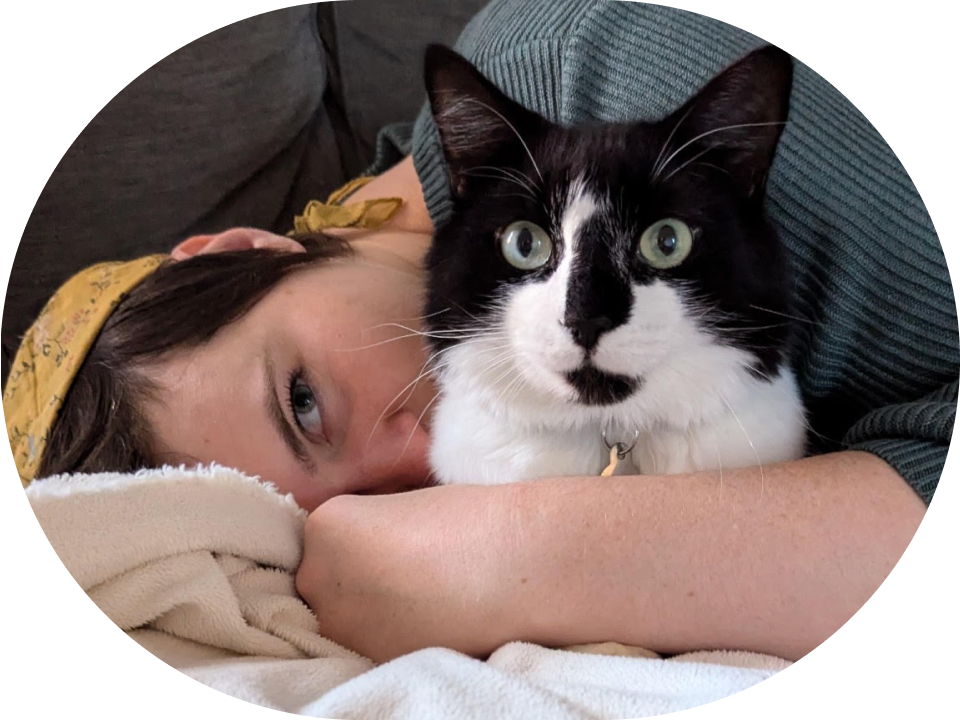 Lauren with her cat